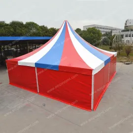 Pagoda tent with colored roof and logo printing
