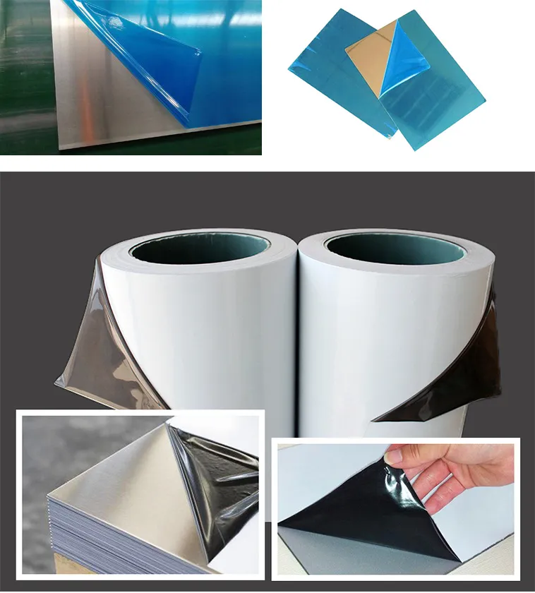 Film de protection transparent clair transparent Impression PE Protection  pour produit en aluminium