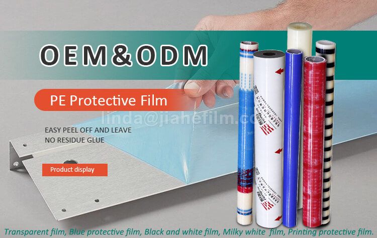 High quality PE surface customized temporary blue protective film for glass /windows