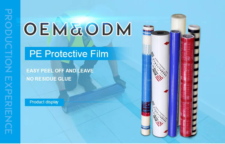 Clear Blue Protective Film for Glass and Window
