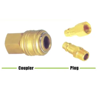 German Air Fitting LWE6-2SM Quick Connect Coupler,Brass Male