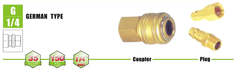Europe German Type Quick Connect Coupler Connector LWE6-2SM