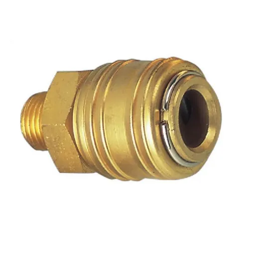 German Air Fitting LWE6-2SM Quick Connect Coupler,Brass Male