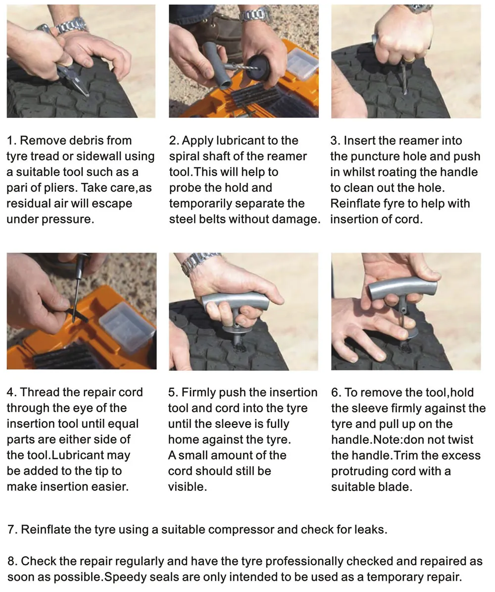 Speedy Seal Puncture Repair Kit Instructions