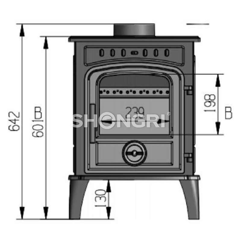 Cast iron wood stove SCS-X2N-2022