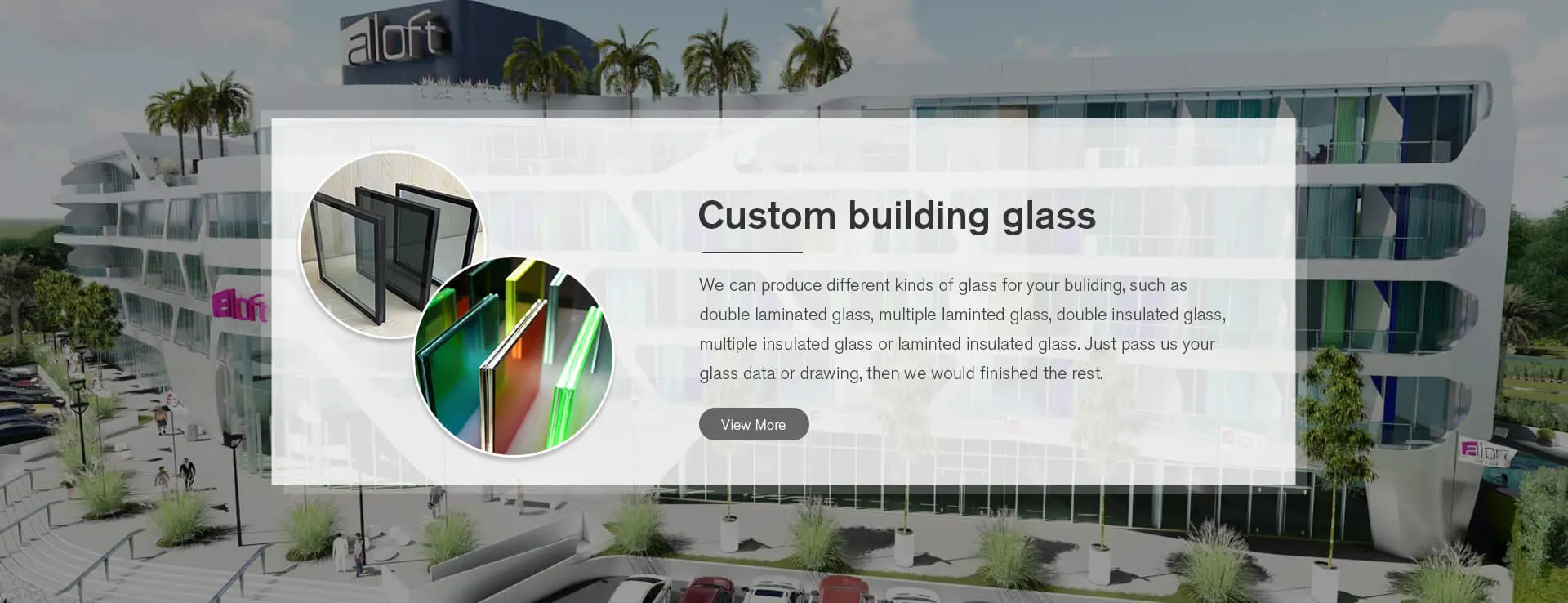 Vidrio de construcción personalizado