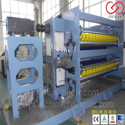 5 Layers Corrugated Production Line In Thailand About Cutoff with Rotary Blade And Single Layer Little Gantry 