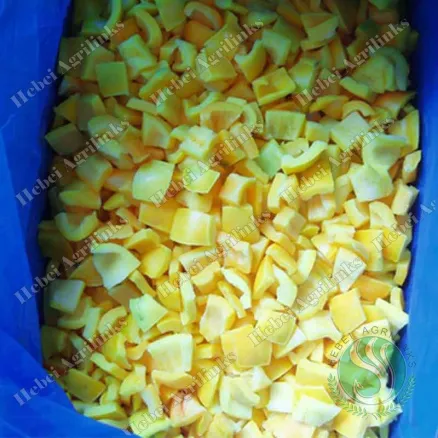 Cubes de poivrons jaunes surgelés