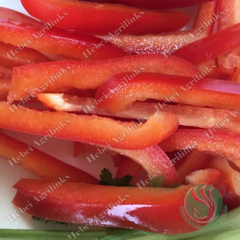 frozen red pepper slices