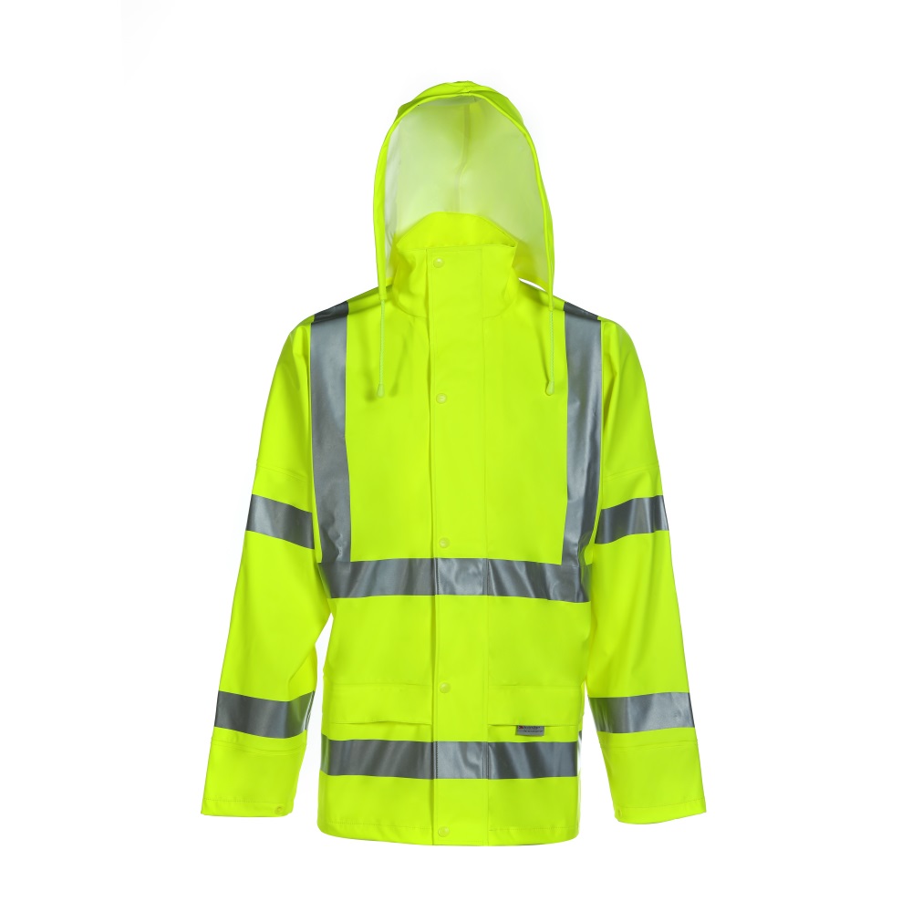 High-Visiblity Fluorescent PU Rain Jacket
