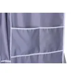 Fabric Wardrobe Portable Folding for Clothes Storage Organizer 100 X 45 X 175 cm Gray