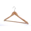 U-shaped Wooden Hanger with Bar for Clothes