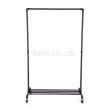 EISHO Industrial Pipe Single Clothes Rail on Wheels