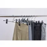 metal hanger for pants hot sale steel wire pants hanger with clips