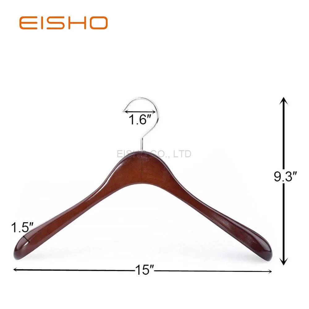 Quality Walnut Wooden Clothes Hanger for Closet