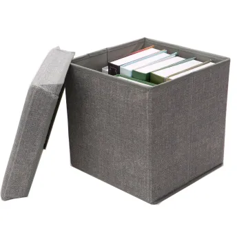 grey storage stool storage boxes with lid
