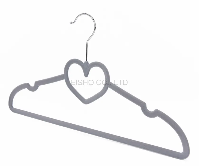 Ultral Thin Grey Heart-shape Velvet Shirt Hanger 2.png