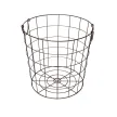 Round Laundry Hamper Iron Storage Basket Organizer With Handle.