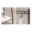 Heavy Duty Metal Clothes Rail with Solid Wood 