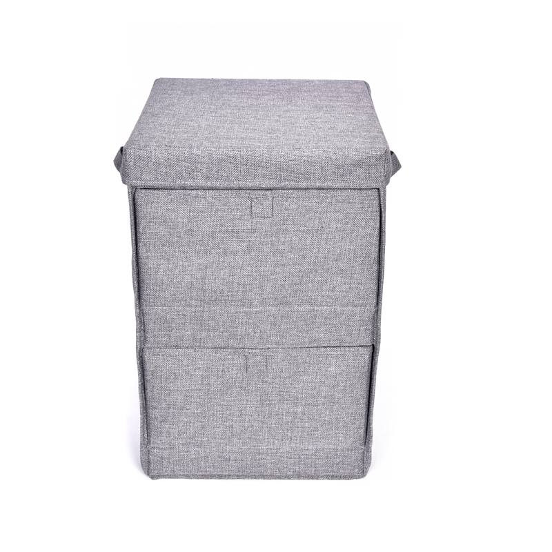 Spdoo Cotton Linen Storage Basket Eco-Friendly Home Storage Box Foldable  Organizer Box Handles Laundry Baskets Sundries Organizer 