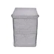 Polyester Fabric 2-Layer Storage Box Foldable Storage Basket With Lid And Handles.