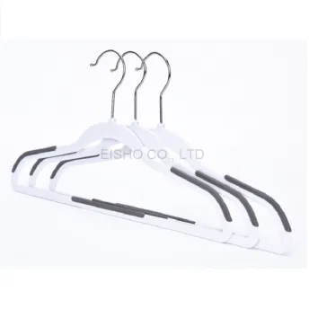 EISHO Non Slip Plastic Suit Hangers With Rubber Pieces