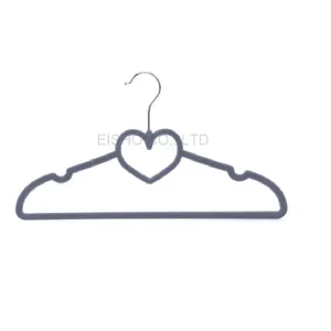 EISHO Ultral Thin  Heart-shape Velvet Shirt Hanger 
