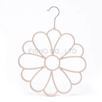 EISHO Flower Shape Flocked Velvet Scarf Hanger