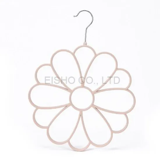 EISHO Flower Shape Flocked Velvet Scarf Hanger