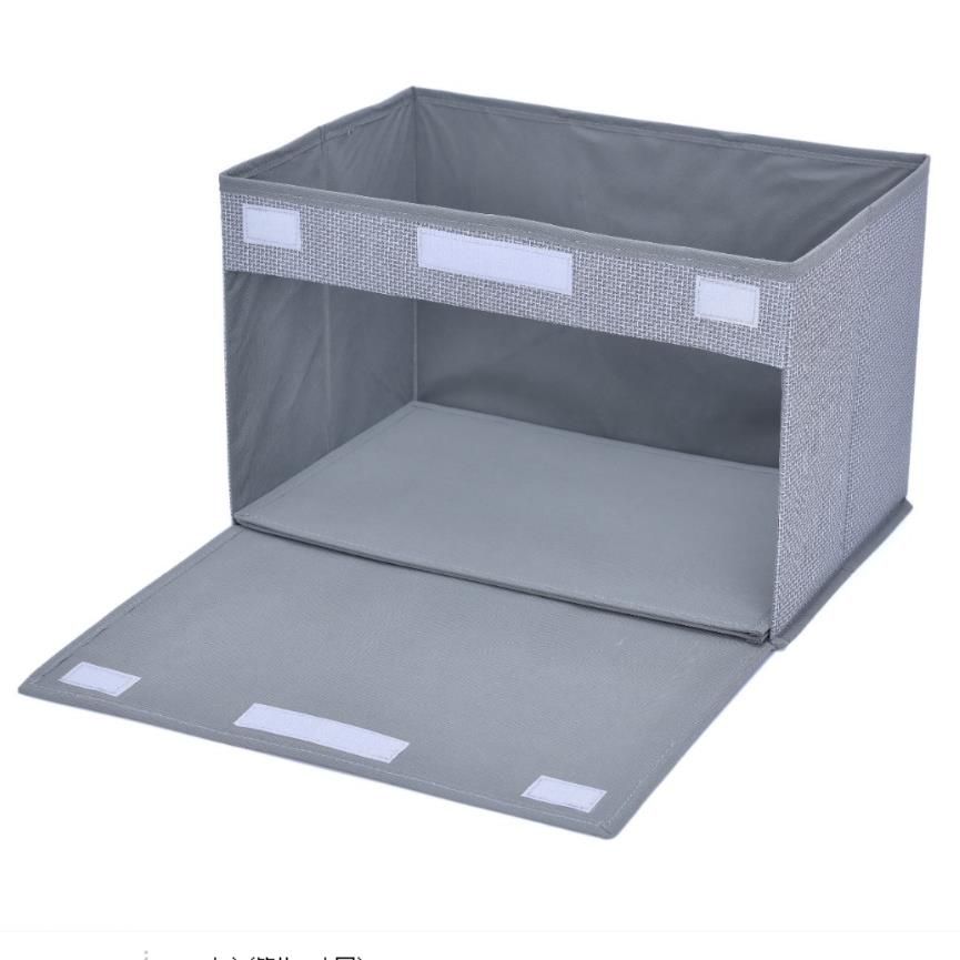 grey linen pattern non woven fabric storage boxes