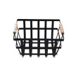 Kitchen Storage Metal Basket with Wooden Built-in Handles.