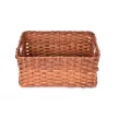 Hand-Woven ACM Storage Basket, Wicker Shelf Storage Tote Basket, Walnut, Set of 3 (1PC Large, 2PCS Medium).
