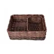 Hand-Woven Rectangular Storage Basket, Waterproof Wicker Storage Basket, Set of 3 (1PC Jumbo,1PC Large, 1PC Medium).