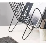 Black Magazine Holder Rack For Home Storage, Free Standing Rack