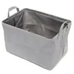 High end gray lint fabric storage basket with 2 handle