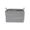 High end gray lint fabric storage basket with 2 handle