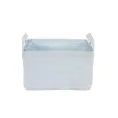 High end light blue lint fabric storage basket with 2 handles