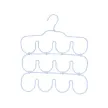 FOLDABLE STORAGE 3 LAYERS TIE HANGER METAL WIRE AND  SCARF HANGERS WITH 12 HOLES