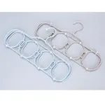 FOLDABLE STORAGE 3 LAYERS TIE HANGER METAL WIRE AND  SCARF HANGERS WITH 12 HOLES
