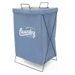 High end blue canvas with simple letters pattern laundry metal structure laundry