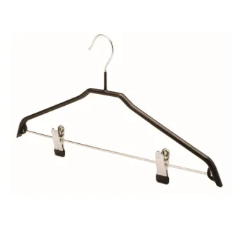 High Quality Black Plastic and Metal Garment Hangers