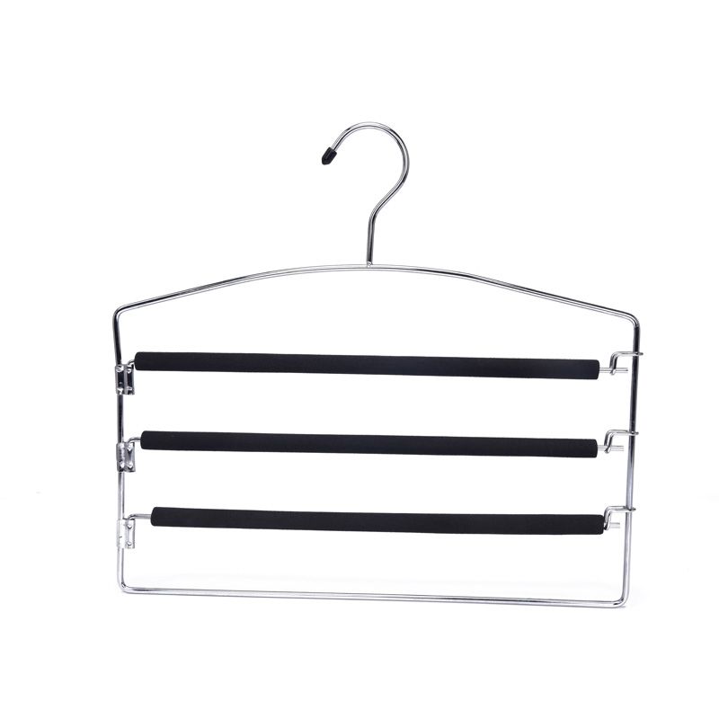 Multi Layers Metal Cloths Trouser Hangers with Foam Padded