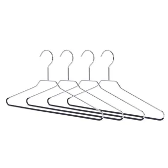 Heavy Duty Metal Coat Hangers with Black PVC Coating