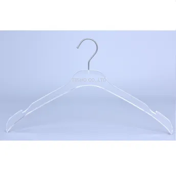 EISHO Transparent Acrylic Shirt Hanger With Notches