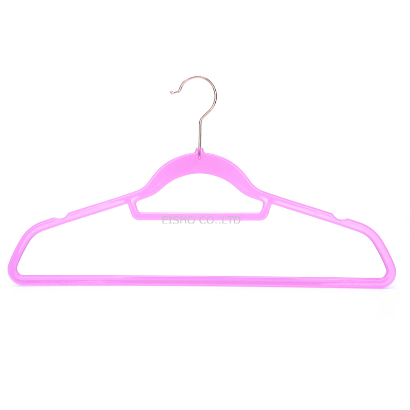 EISHO Wholesale Semi-clear Plastic Clothes Hangers