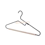 Metal Black Heavy Duty Cloth Tie Silk and Trouser Hanger with a Wood Bar 