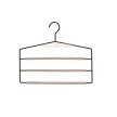 Customized Multifunctional Metal 3-Layer Pant Tie hanger with Wood Bar