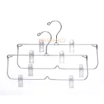 Metal Wire Clothes Hanger with 4 plastic Clips 