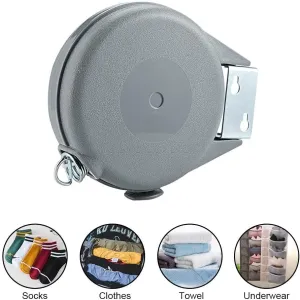 Portable retractable strong windproof clothesline (with 12 clips)