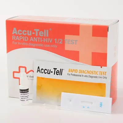 Cassette / bandelette de test rapide ACCU-Tell<sup>®</sup> vih 1/2 (sang total / sérum / plasma)